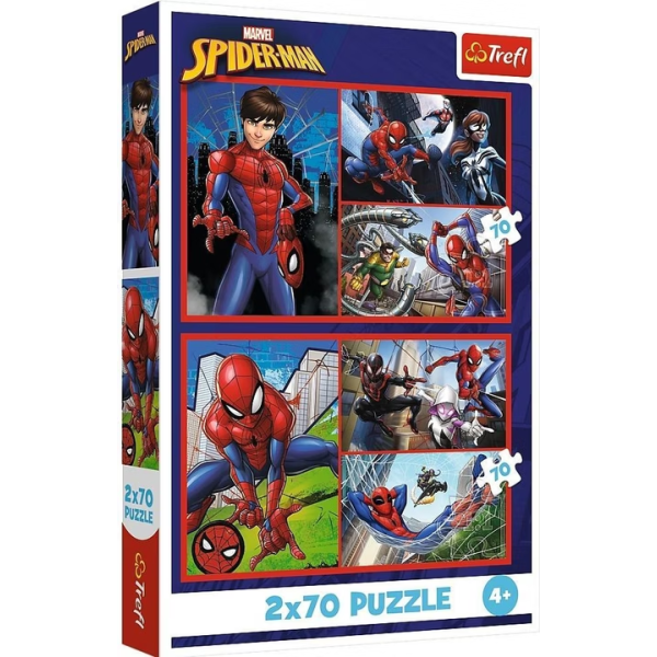 Trefl - Puzzles - 2 x 70pcs - Spiderman (TR34443)