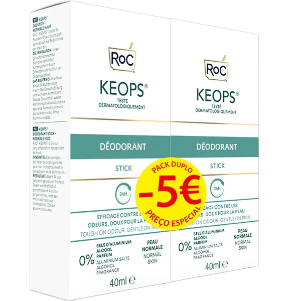 RoC Keops Duo Desodorizante Stick 2 x 40 ml