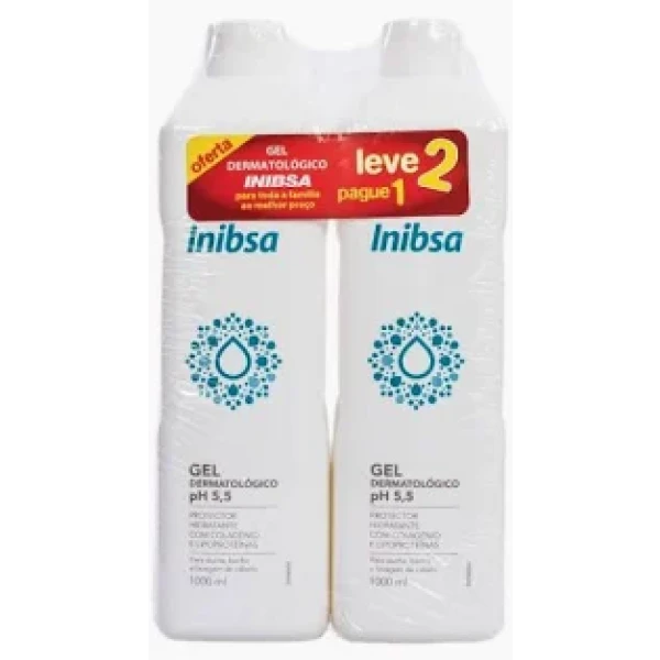 Inibsa Duo Gel Dermatológico 2 x 1000 ml com Oferta de 2ª Embalagem