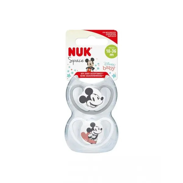 Nuk Space Disney Mickey Chup Sil 18-36M X2,