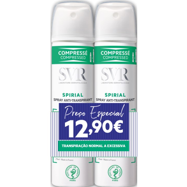 Svr Spirial Duo Spray desodorizante antitranspirante intensivo 2 x 75 ml