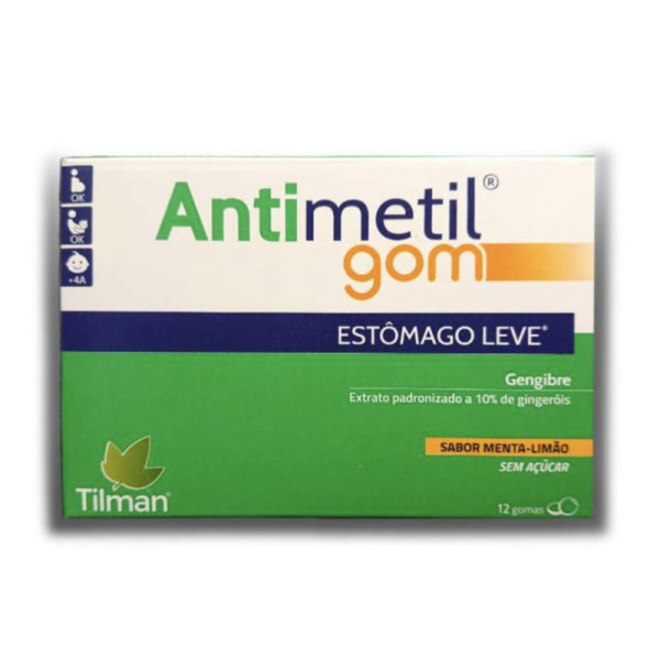 Antimetil gom Gomas s/Ac Menta-LimãoX12,   goma