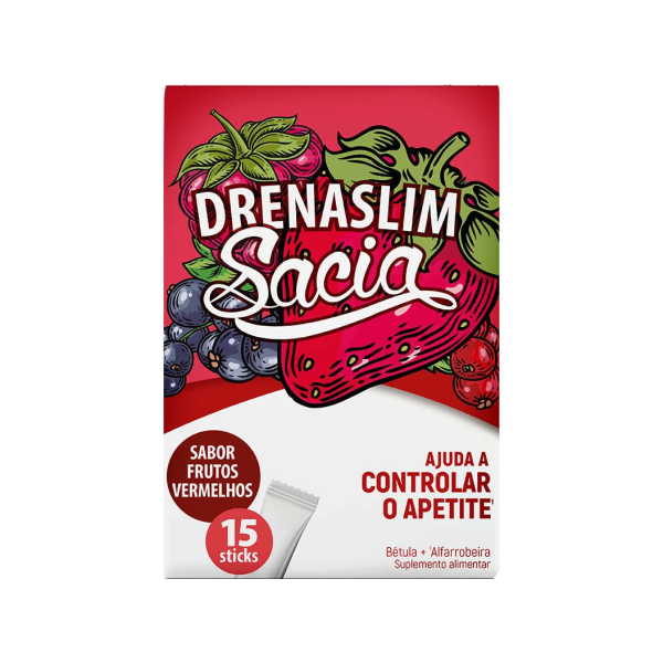 Drenaslim Sacia Sticks Frut Vermelh X15,   sol oral saq