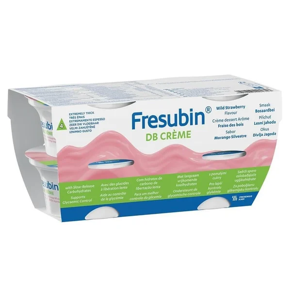 Fresubin Db Creme Cr Morango Sil 4 X 125g,   pudim