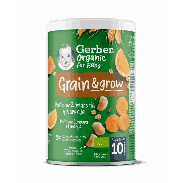 Gerber Org Grain&Grow Snack Cen/Lar 35G