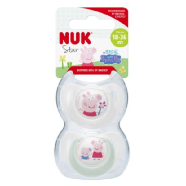 Nuk Star Peppa Pig Chup Silic 18-36M X2