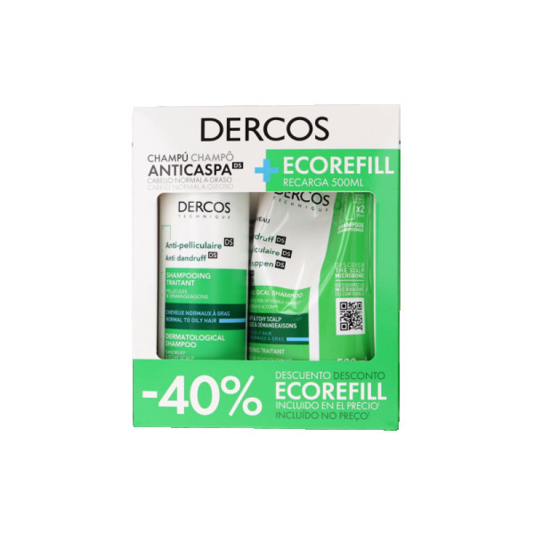 Dercos Ch Caspa Ol 390+Refill 500 -40%