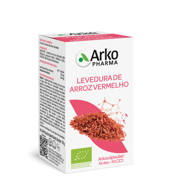 ARKOCÁPSULAS LEVEDURA DE ARROZ VERMELHO 45 CÁPSULAS